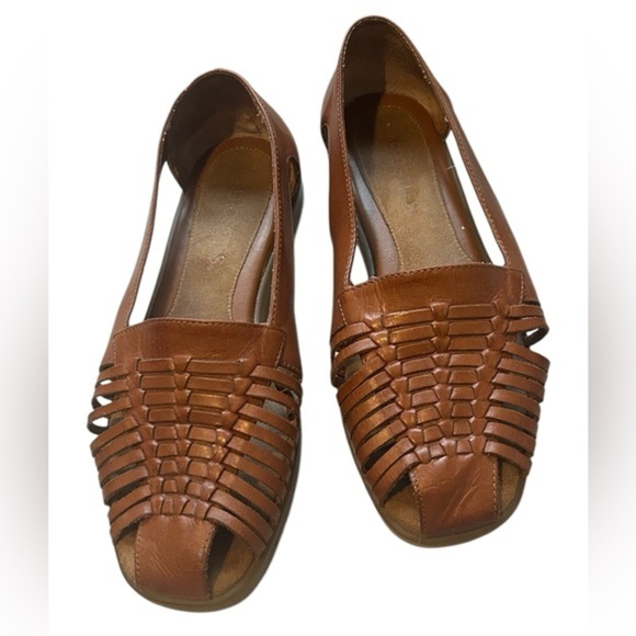 AEROSOLES Canyen Brown Leather Women's Shoes, Size 6M - Picture 1 of 5